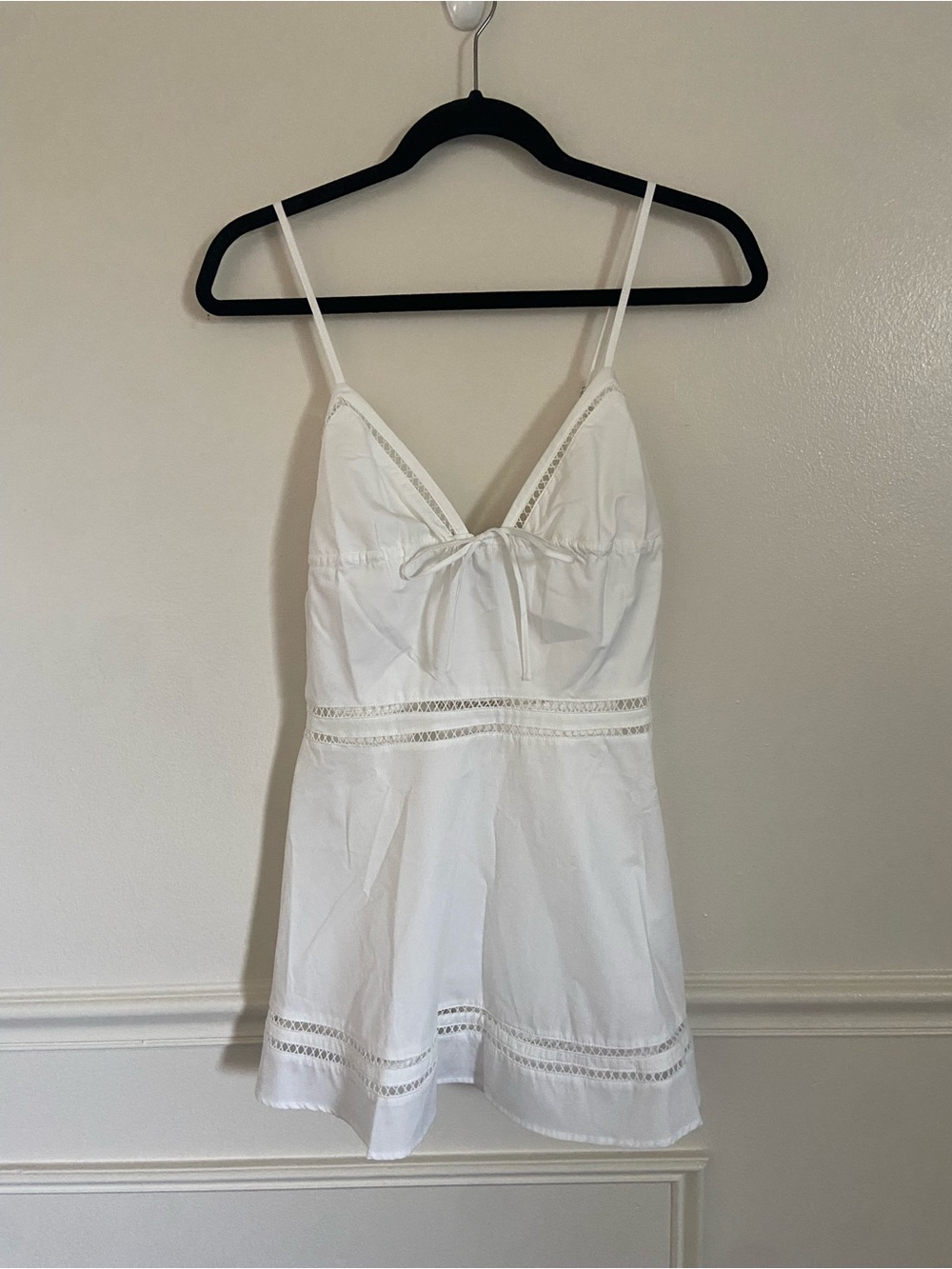 New Princess Polly White V-Neck Mini Dress